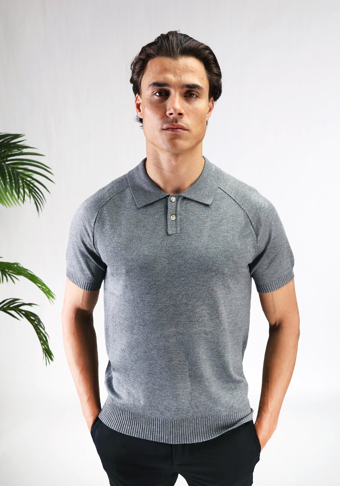 Cotton District BLEND POLO GREY