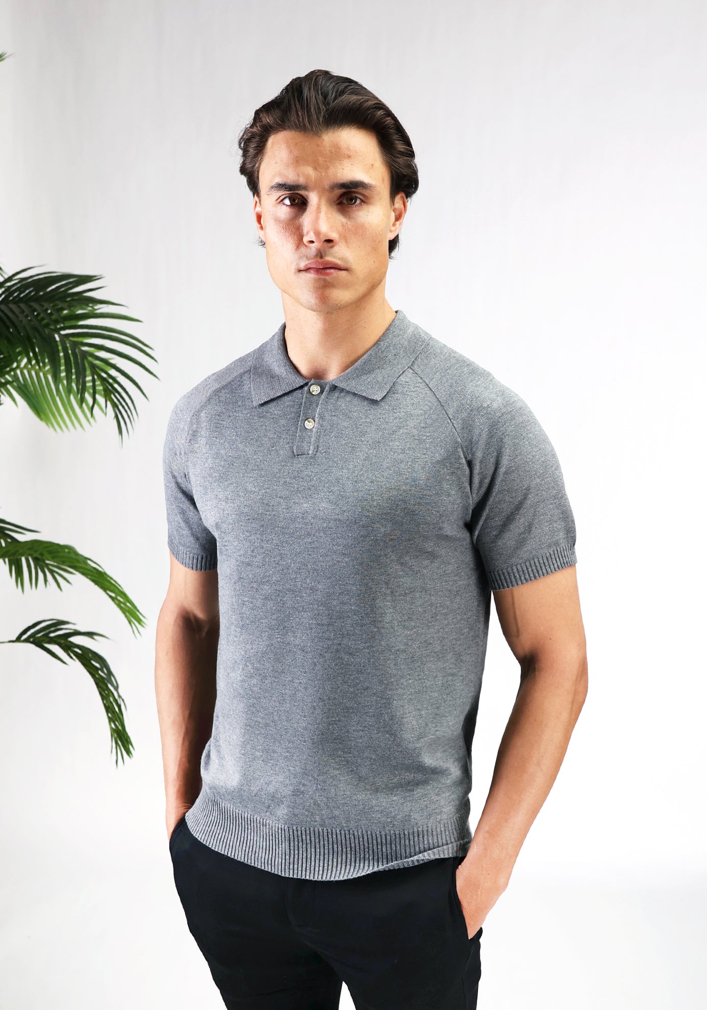 Cotton District BLEND POLO GREY