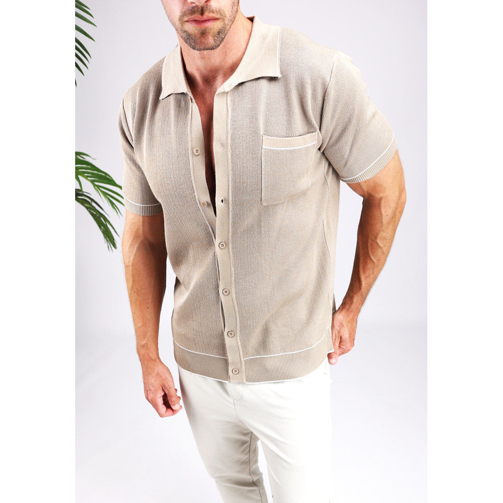 Cotton District BREEZE VEST Polo's BEIGE