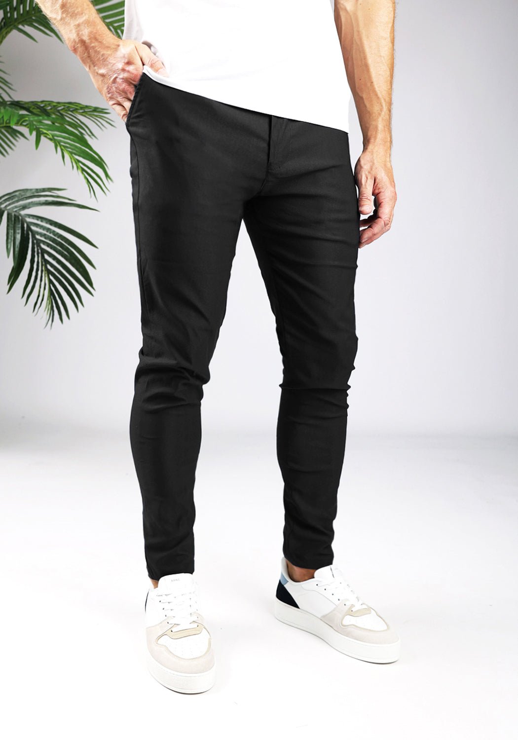 Cotton District CHINO Pants & Chino's BLACK