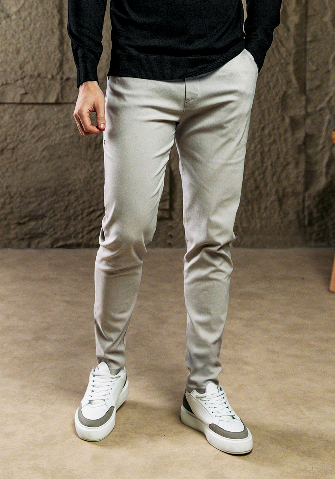 Cotton District CHINO Pants & Chino's TAUPE