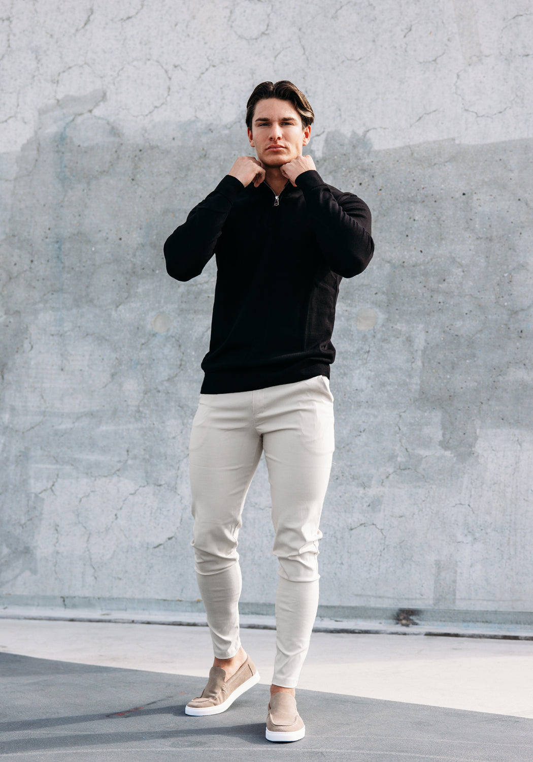 Cotton District CHINO Pants & Chino's TAUPE