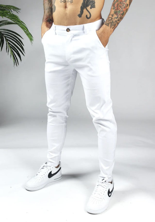Cotton District CHINO Pants & Chino's WHITE