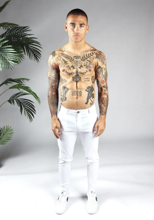 Cotton District CHINO Pants & Chino's WHITE