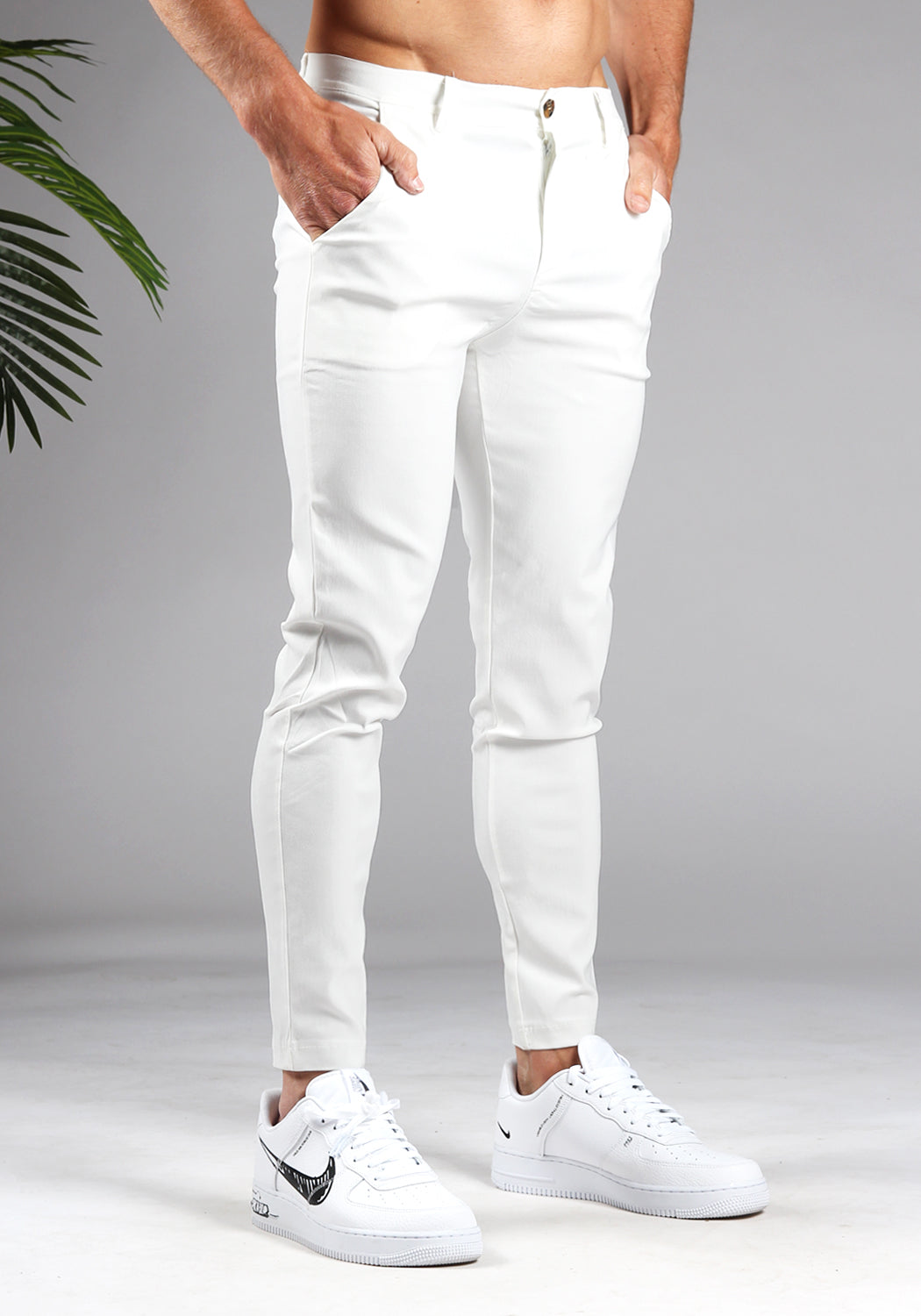 Cotton District CHINO Pants & Chino's WHITE