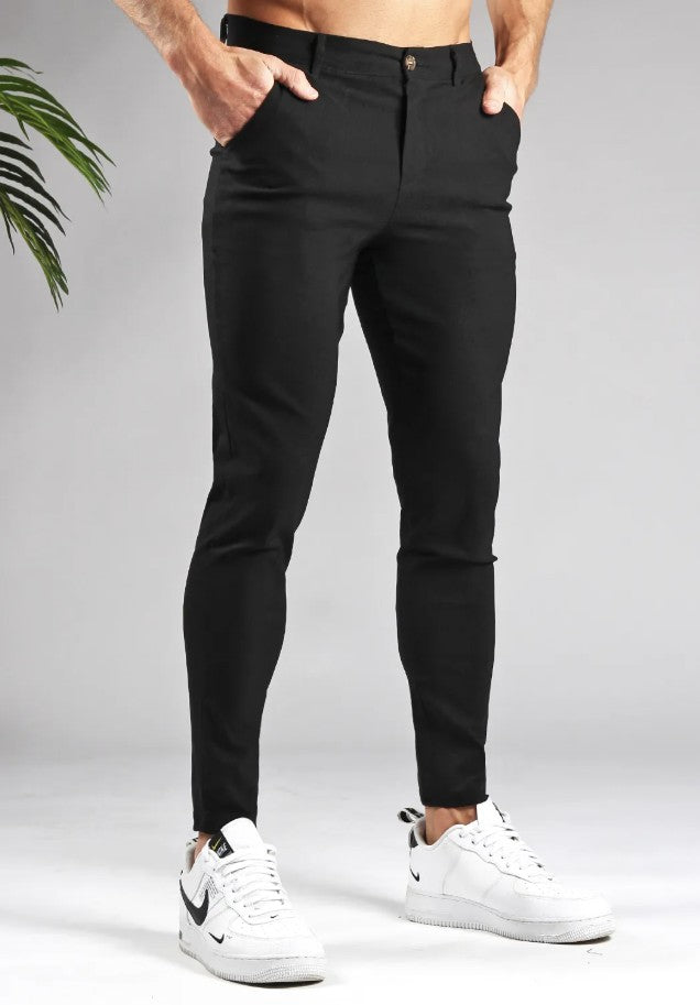 Cotton District CHINO LONG BLACK