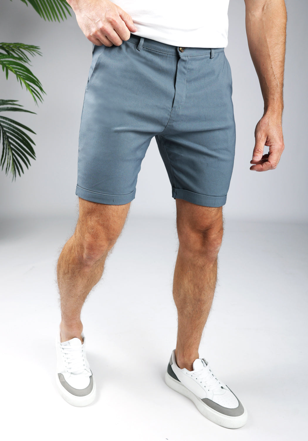 Cotton District CHINO SHORTS ANTHRACITE