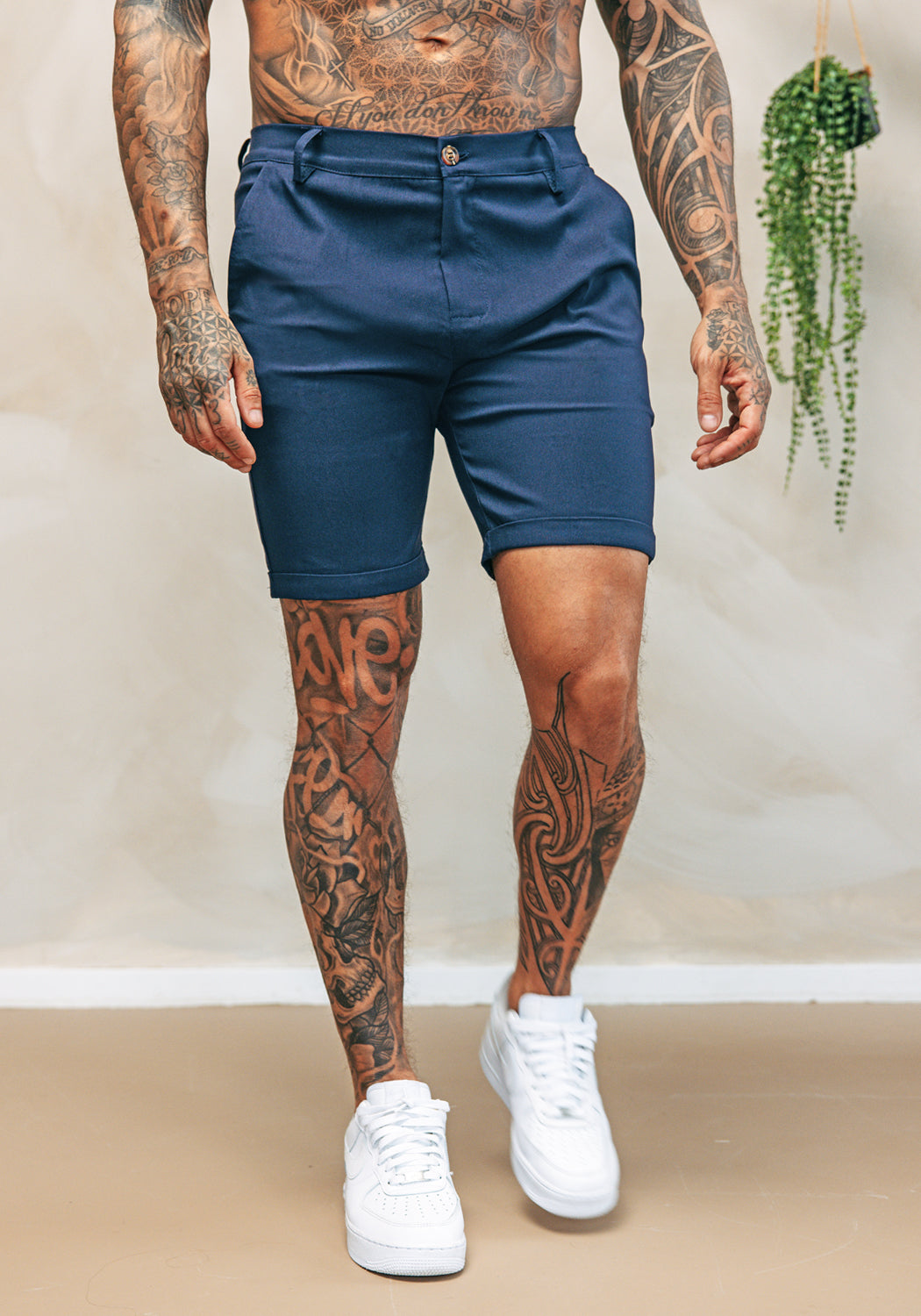 Cotton District CHINO SHORTS BLUE