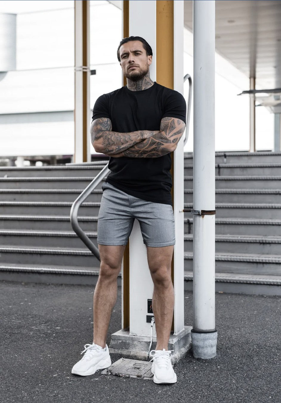 Cotton District CHINO SHORTS GREY