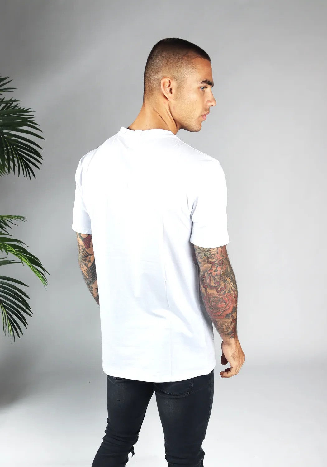 Cotton District COTTON SHADOW SIGNATURE T-SHIRT WHITE/RED