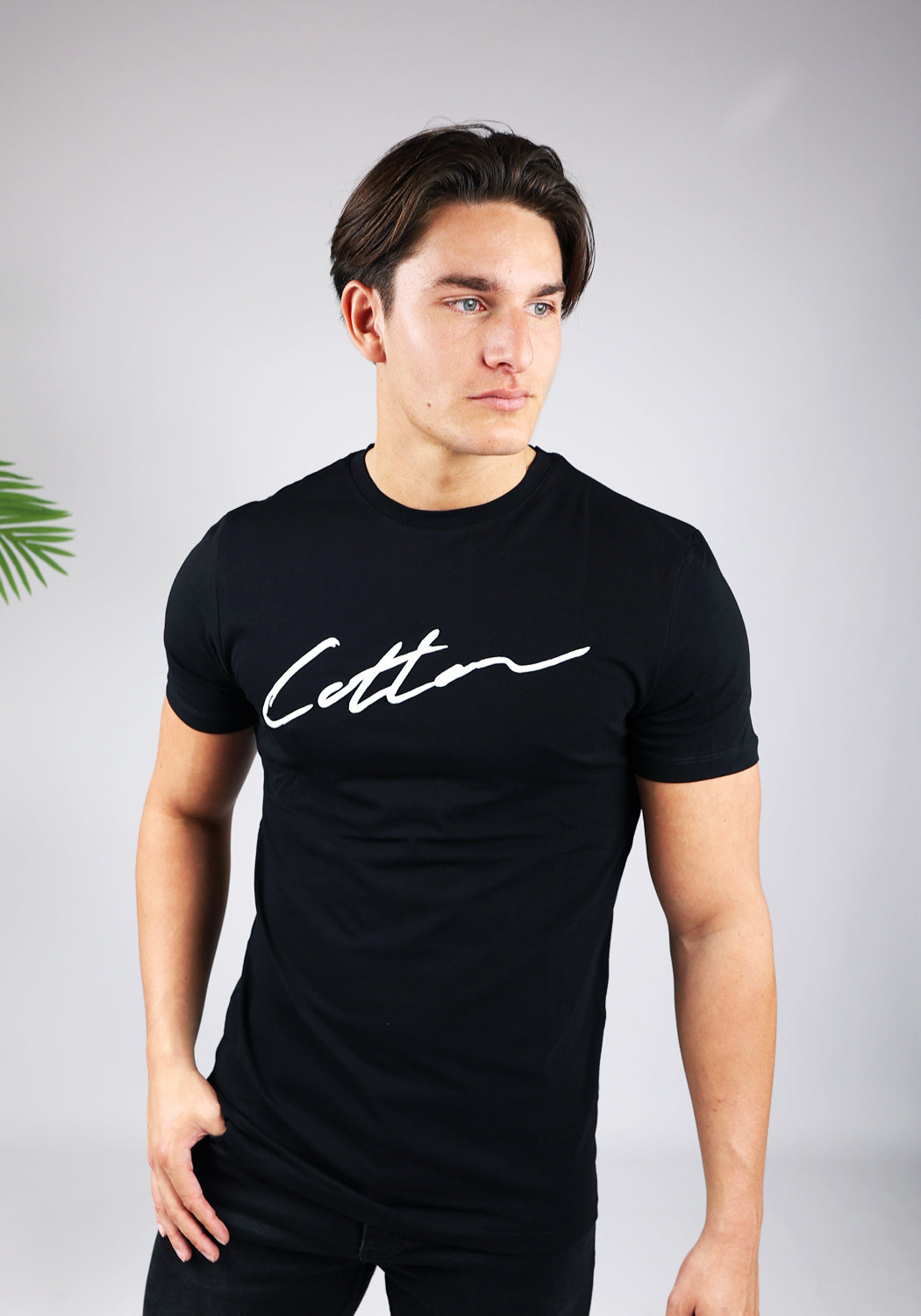 Cotton District COTTON SIGNATURE T-SHIRT BLACK
