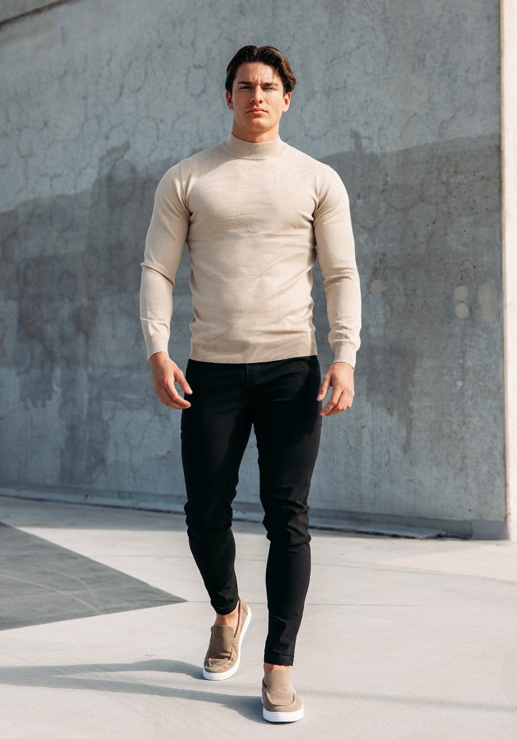 Cotton District COTTON TURTLENECK BEIGE