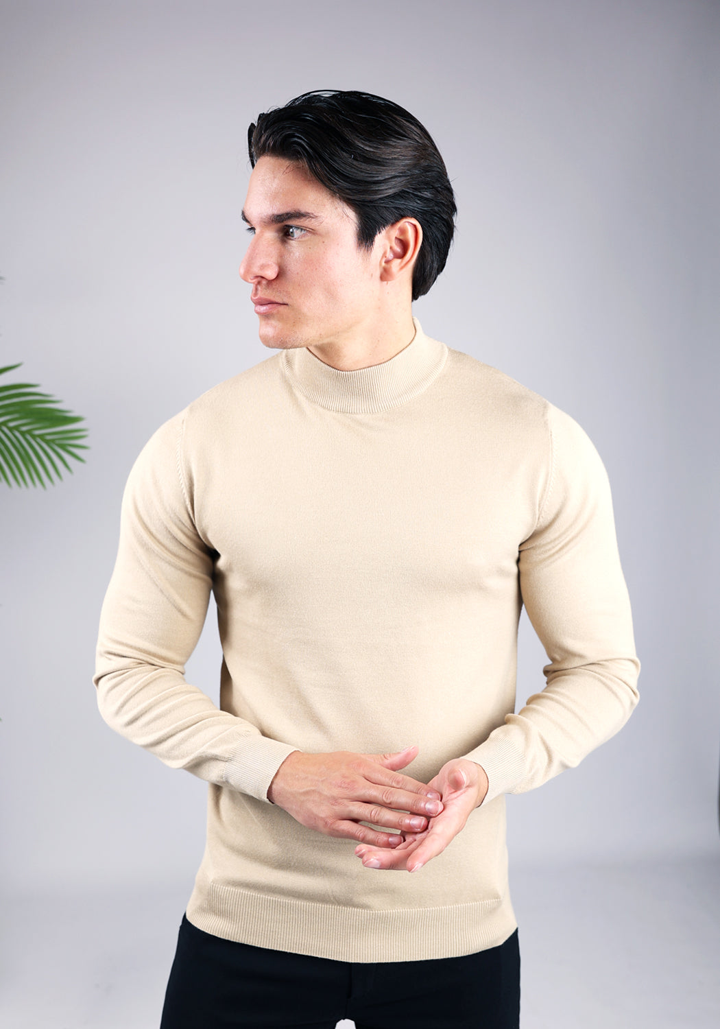 Cotton District COTTON TURTLENECK BEIGE