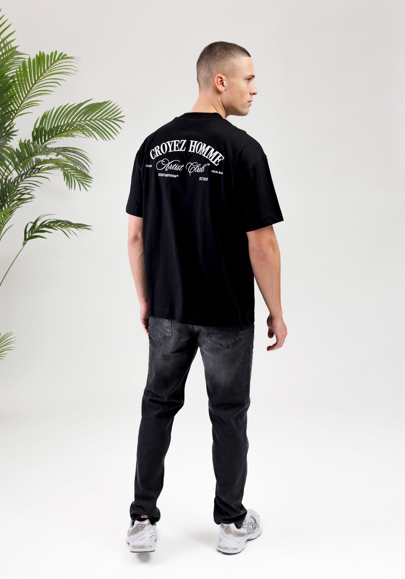 Cotton District CROYEZ ARTIST CLUB T-SHIRT BLACK