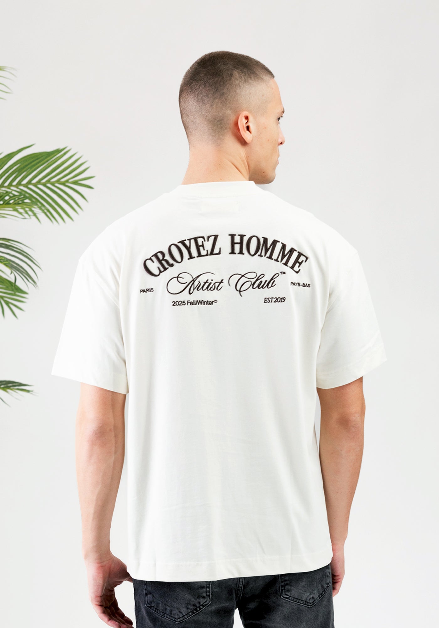 Cotton District CROYEZ ARTIST CLUB T-SHIRT OFF WHITE