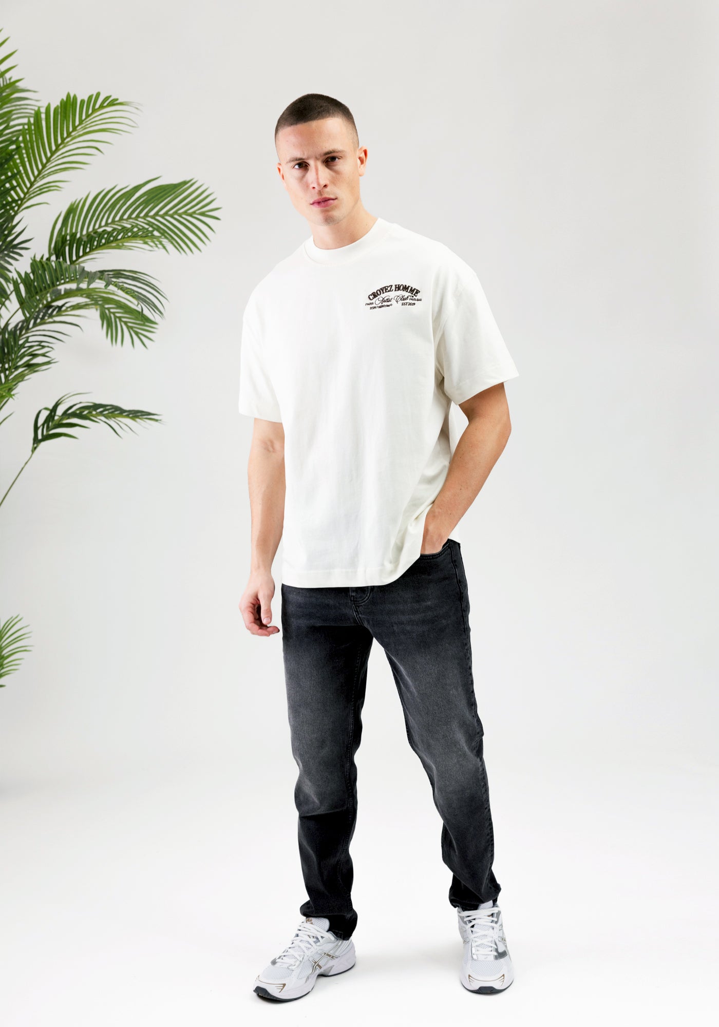 Cotton District CROYEZ ARTIST CLUB T-SHIRT OFF WHITE