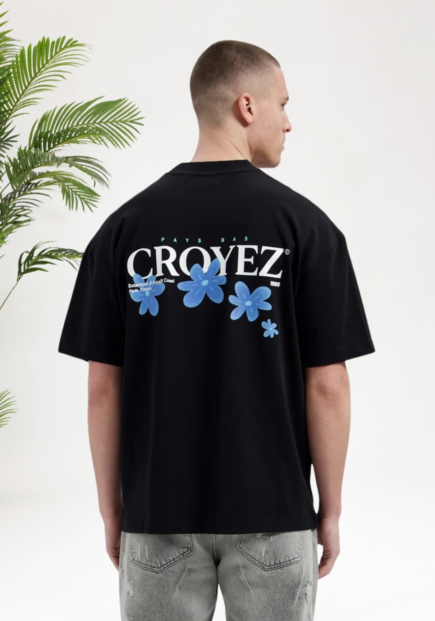 Cotton District CROYEZ BOTANIQUE T-SHIRT T-Shirts BLACK