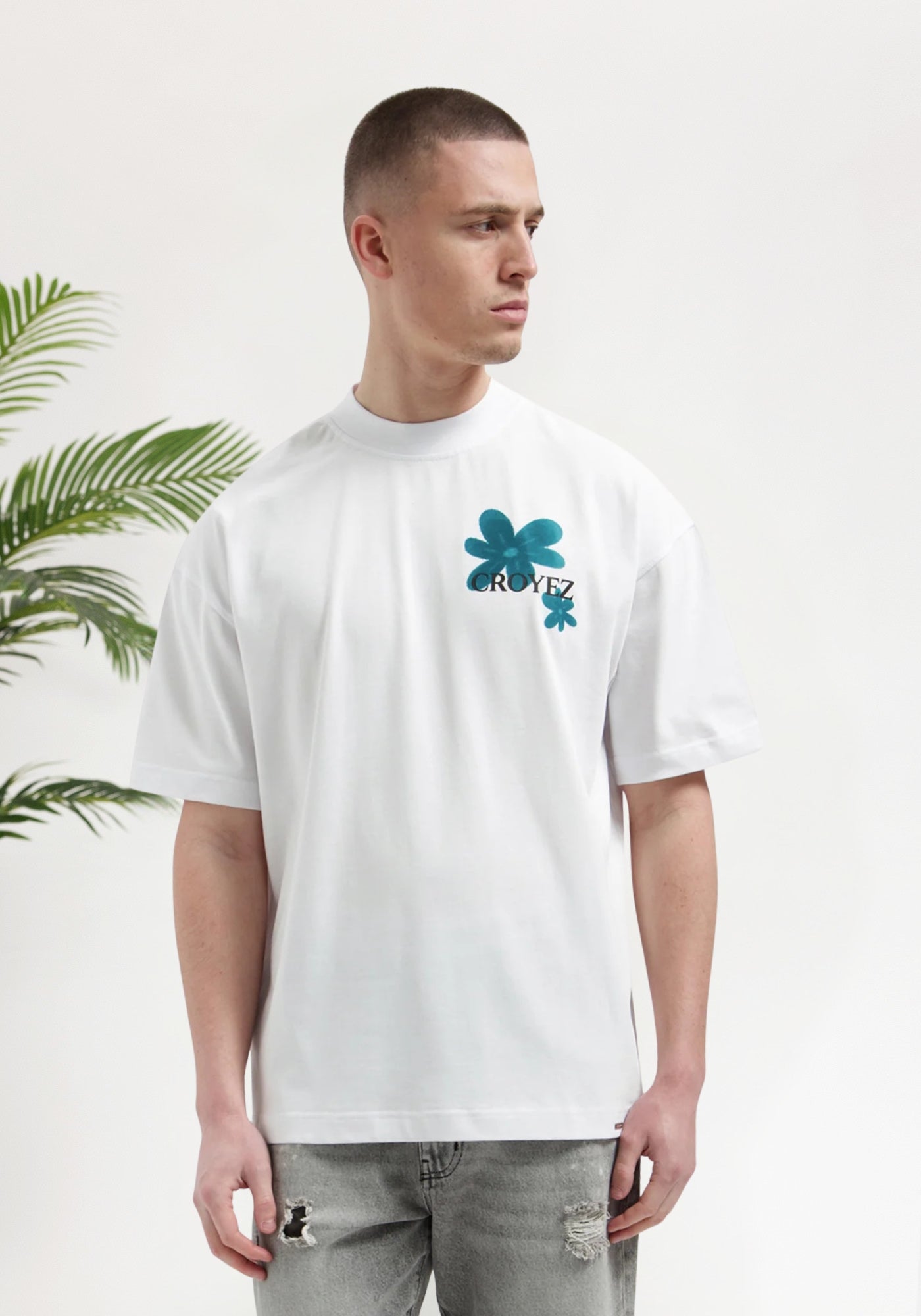 Cotton District CROYEZ BOTANIQUE T-SHIRT T-Shirts WHITE