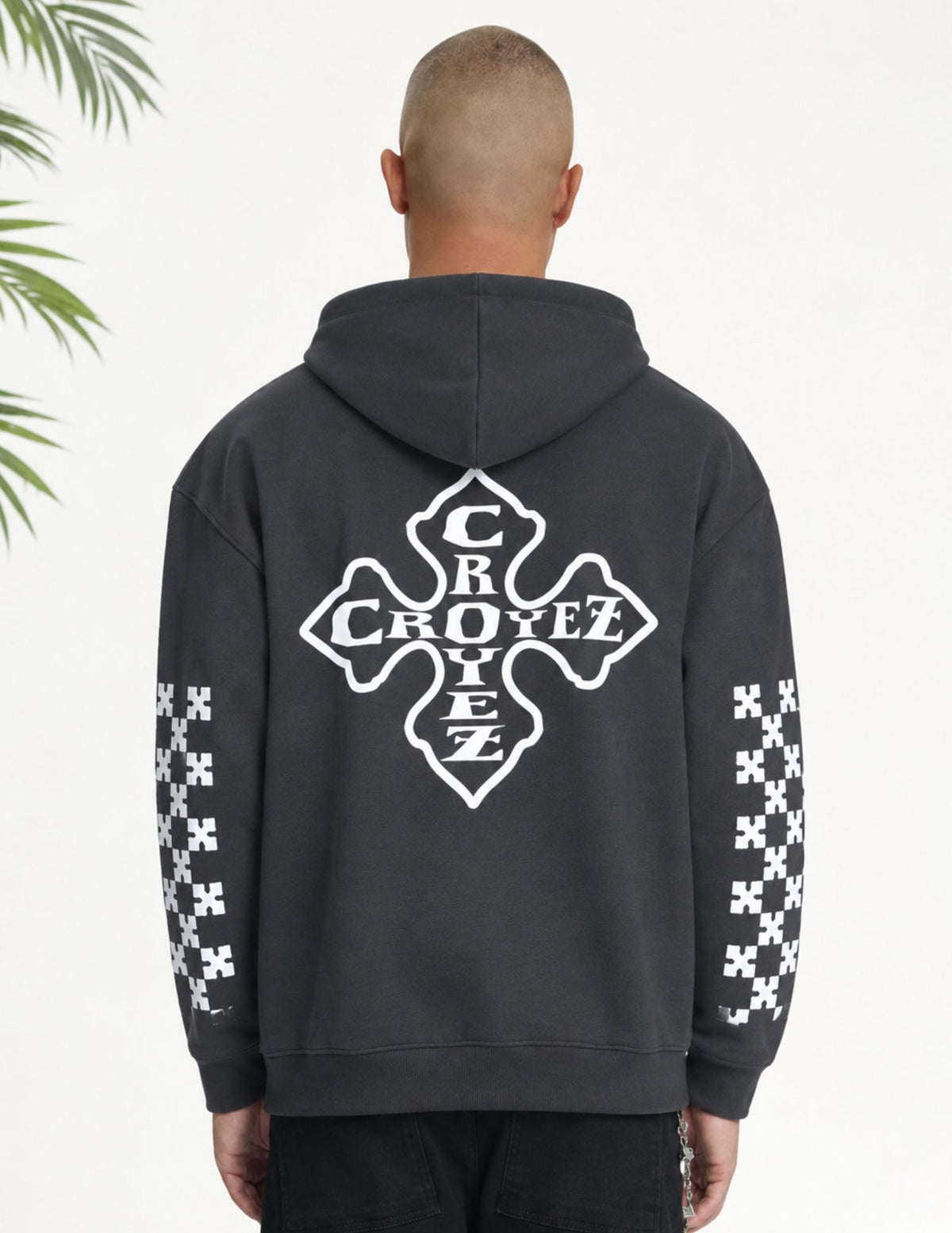 Cotton District CROYEZ CROSS ZIP HOODIE Hoodies ANTRA