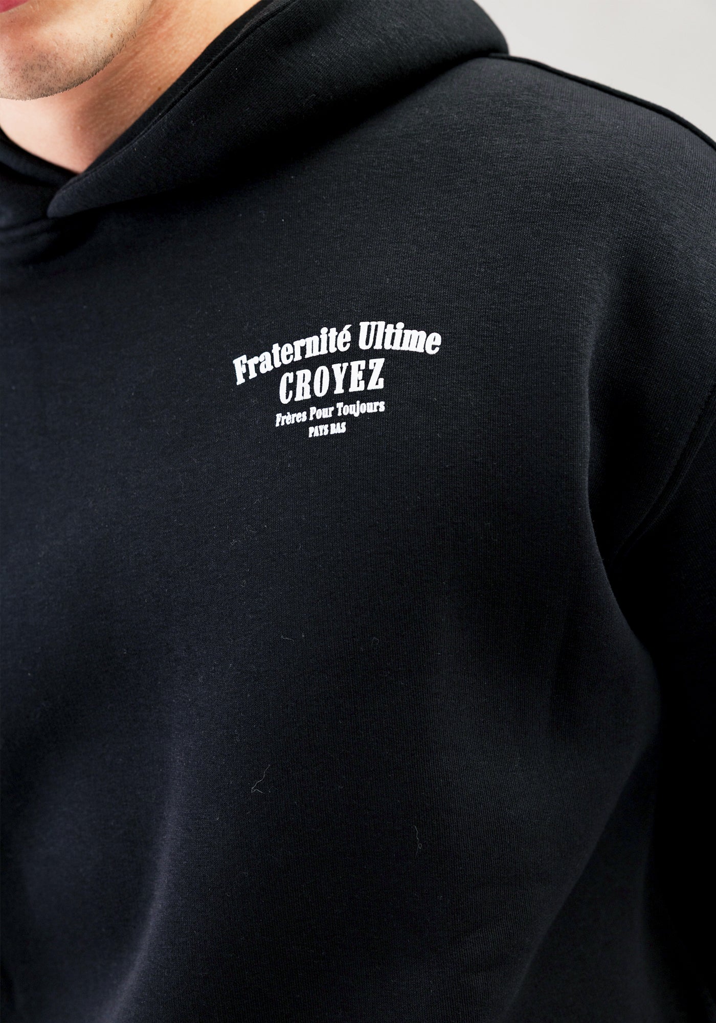 Cotton District CROYEZ FRATERNITE HOODIE BLACK