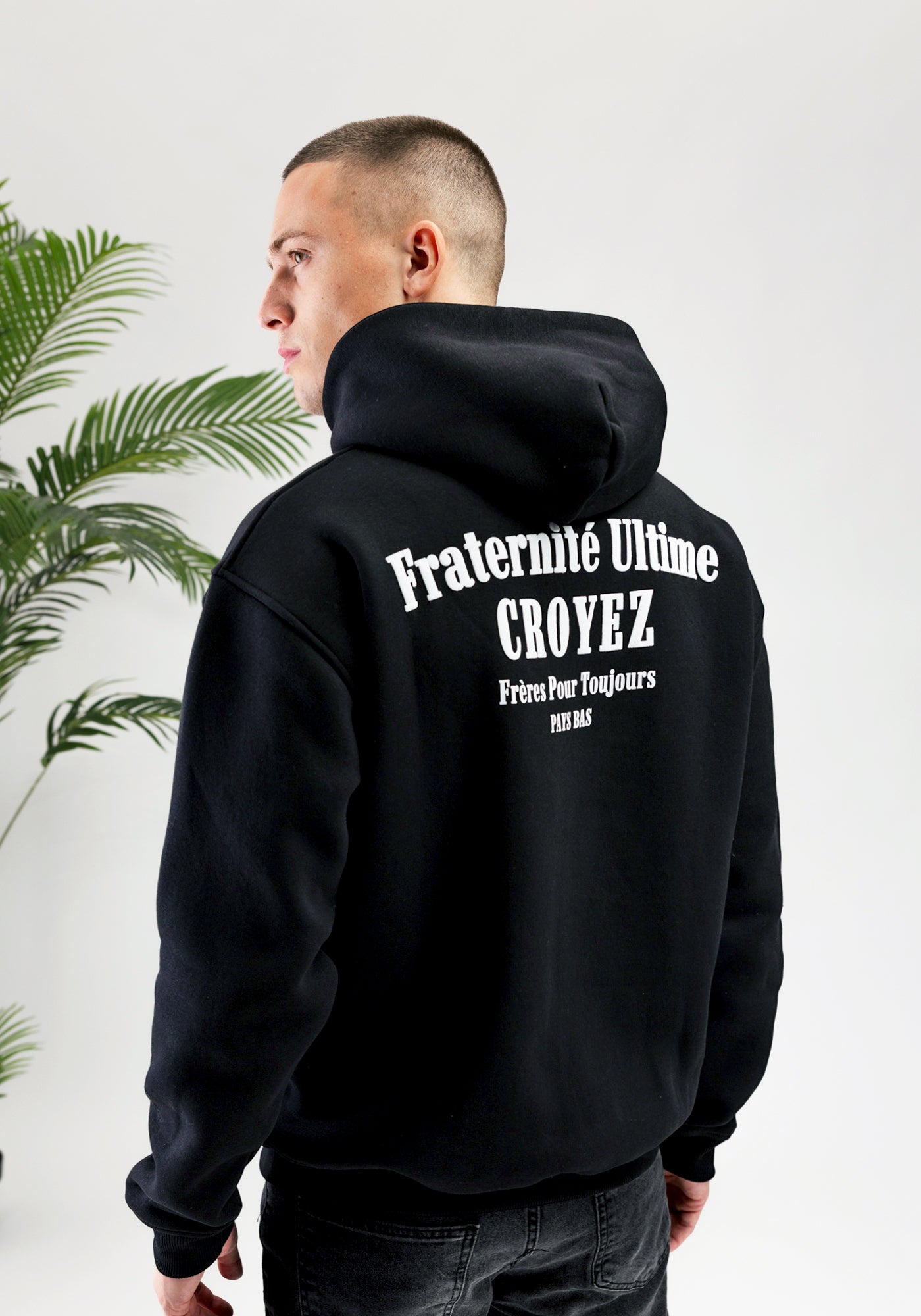 Cotton District CROYEZ FRATERNITE HOODIE BLACK