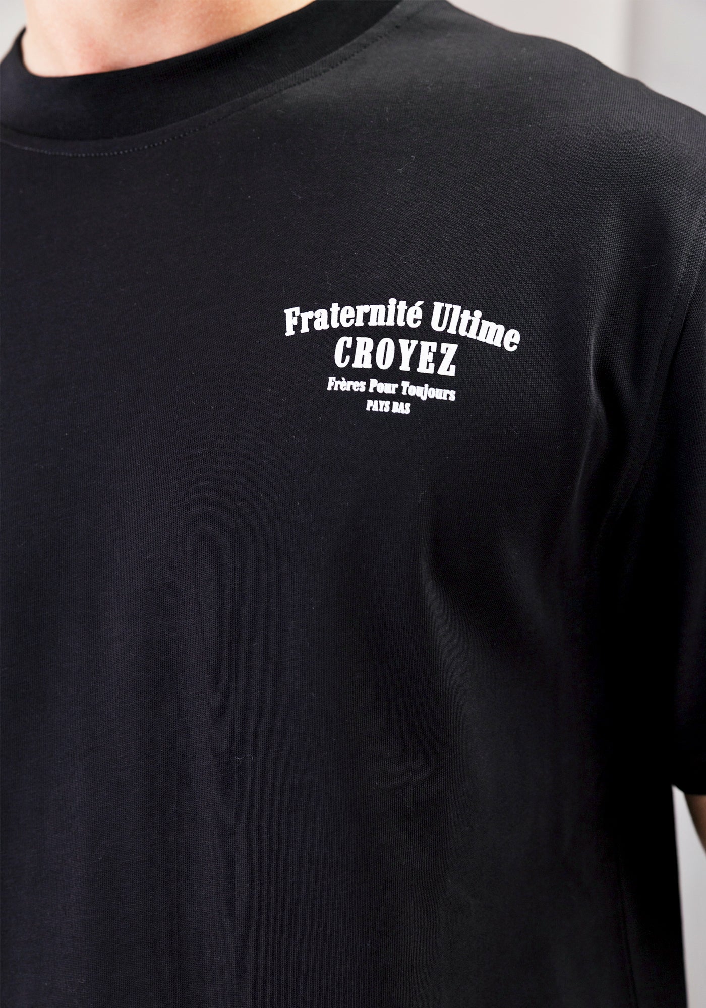 Cotton District CROYEZ FRATERNITE T-SHIRT BLACK
