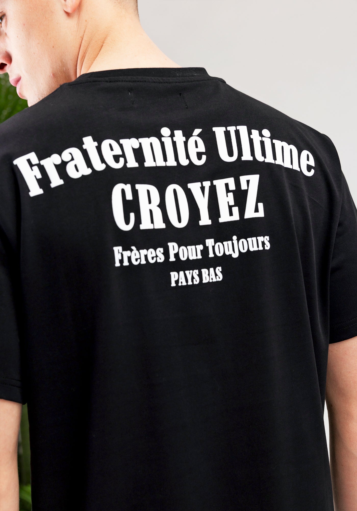Cotton District CROYEZ FRATERNITE T-SHIRT BLACK