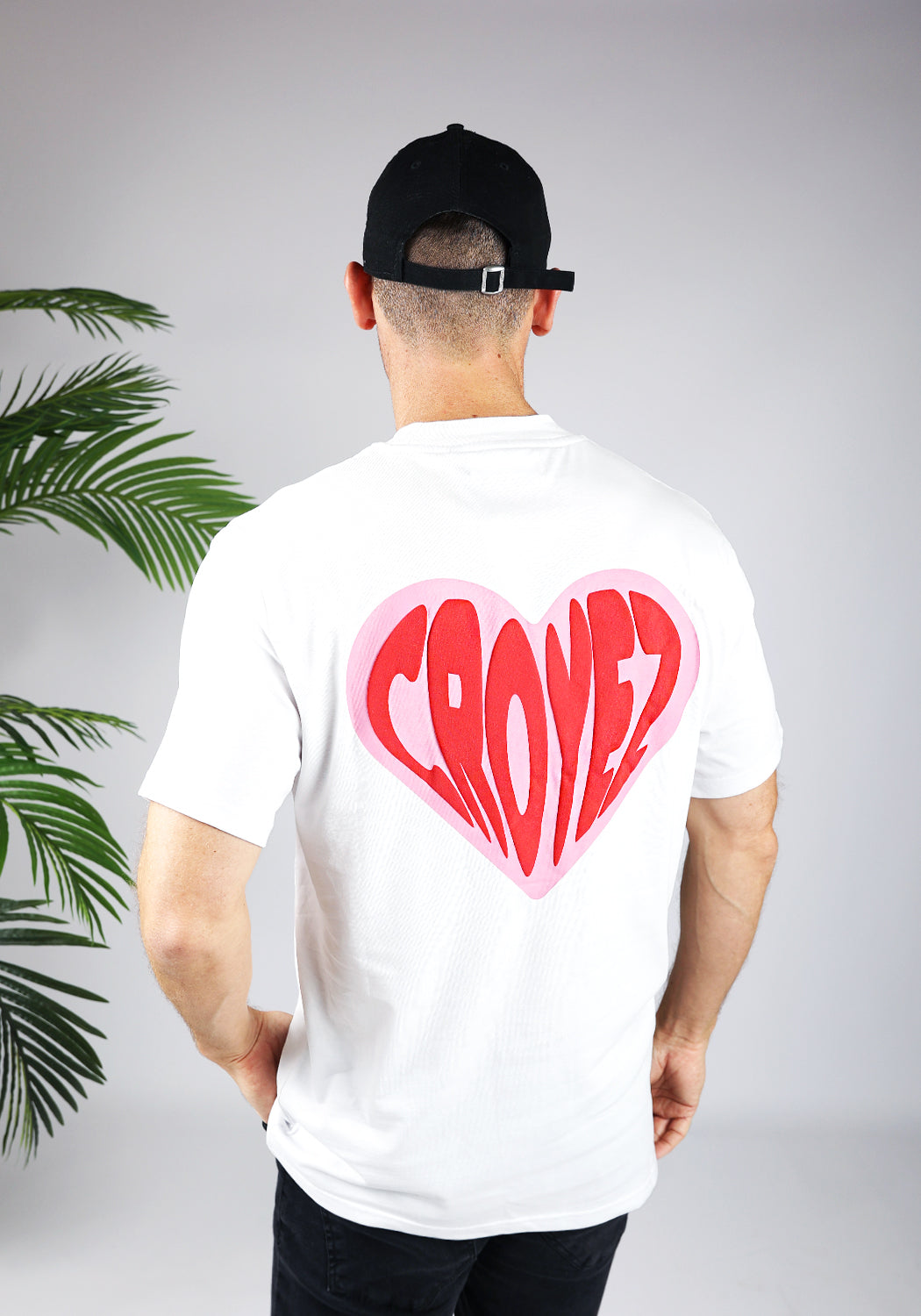 Cotton District CROYEZ PUFFED HEART T-SHIRT WHITE/RED