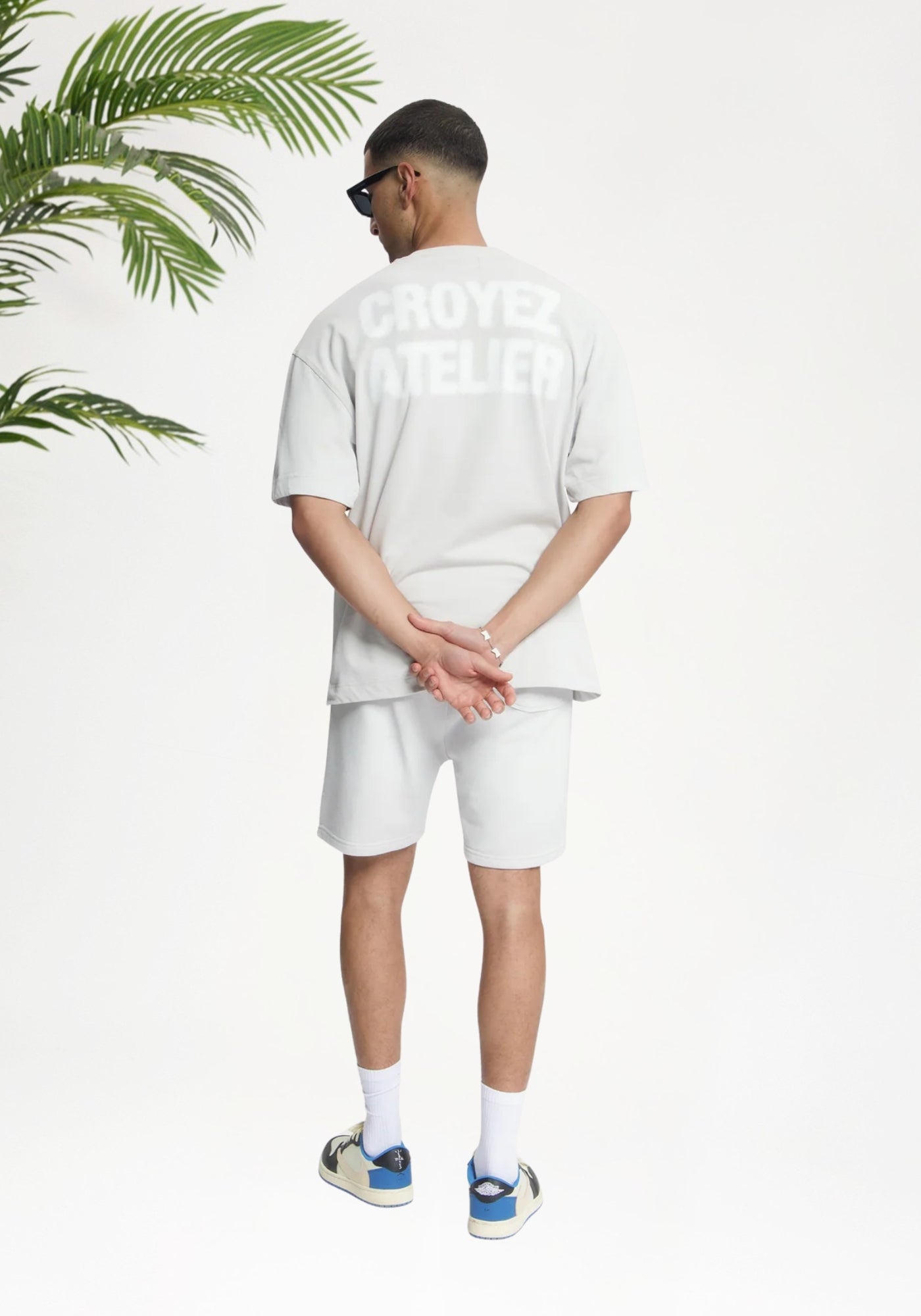 Cotton District CROYEZ SPRAYED ATELIER T-SHIRT T-Shirts LIGHT GREY