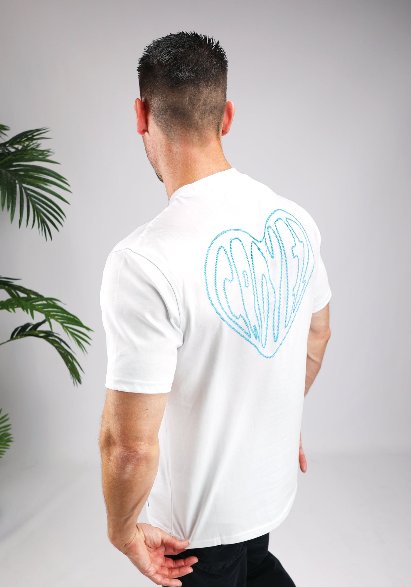 Cotton District CROYEZ STITCHED HEART T-SHIRT WHITE