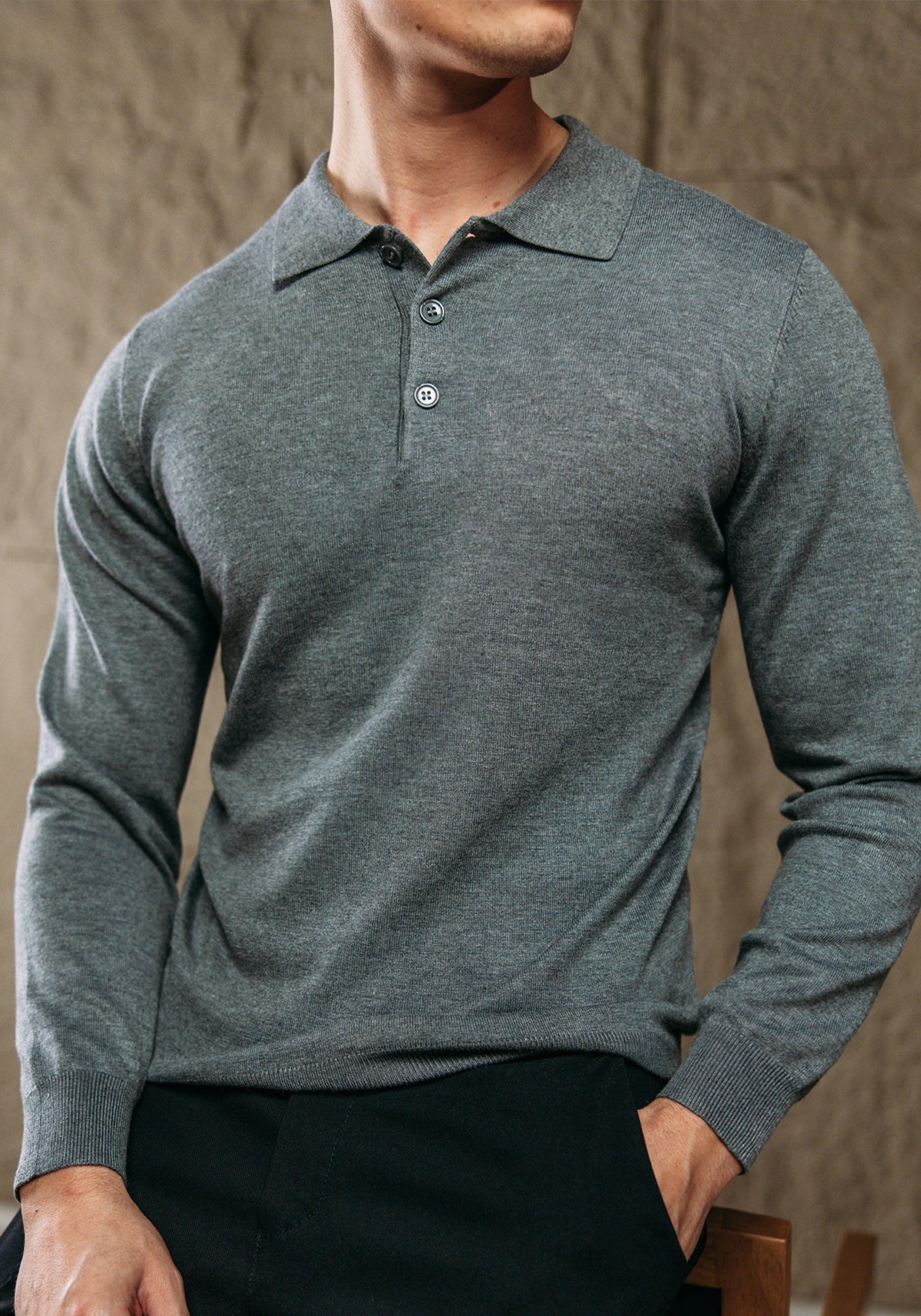 Cotton District CUBAN POLO GREY