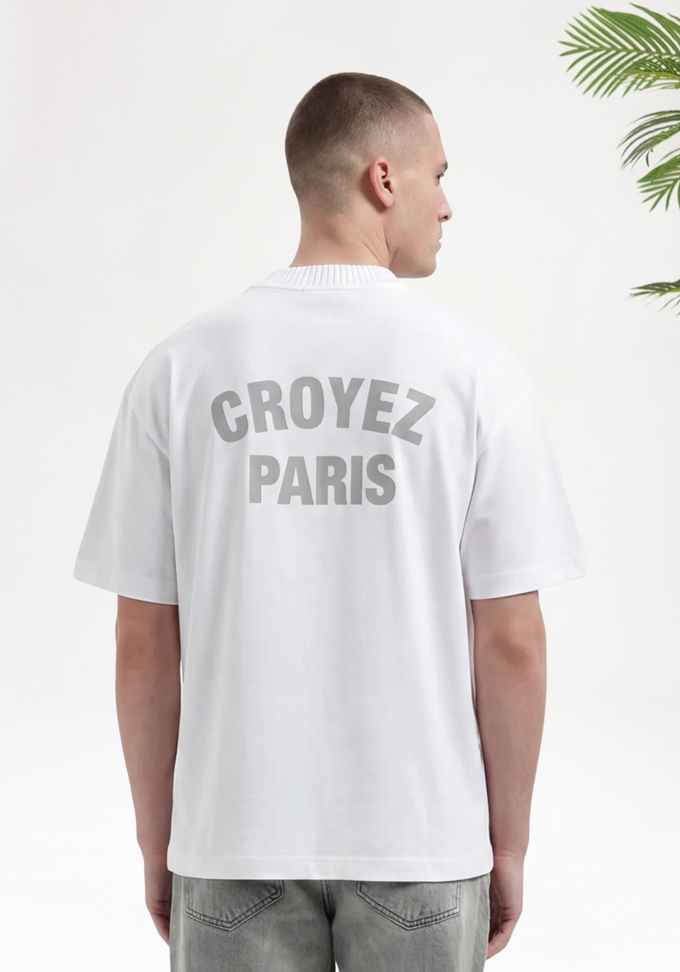 Cotton District Croyez Paris Knit T-shirt T-Shirts WHITE