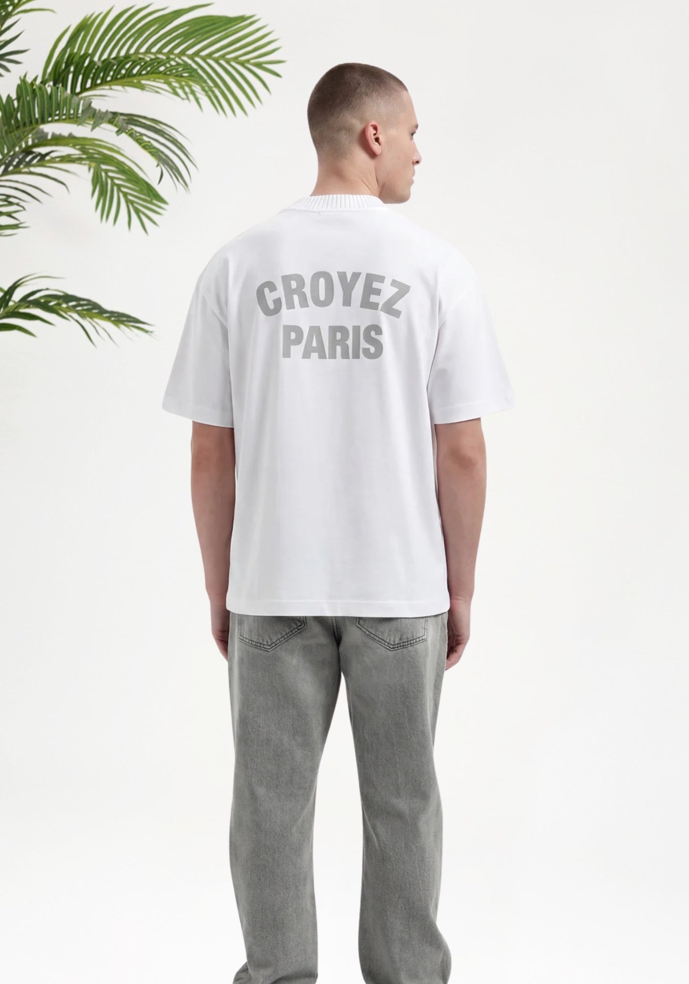 Cotton District Croyez Paris Knit T-shirt T-Shirts WHITE