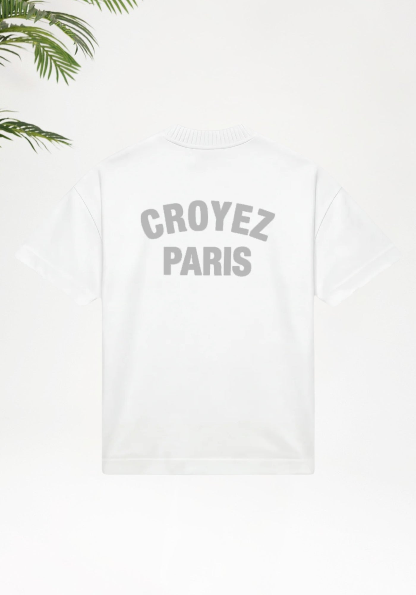 Cotton District Croyez Paris Knit T-shirt T-Shirts WHITE