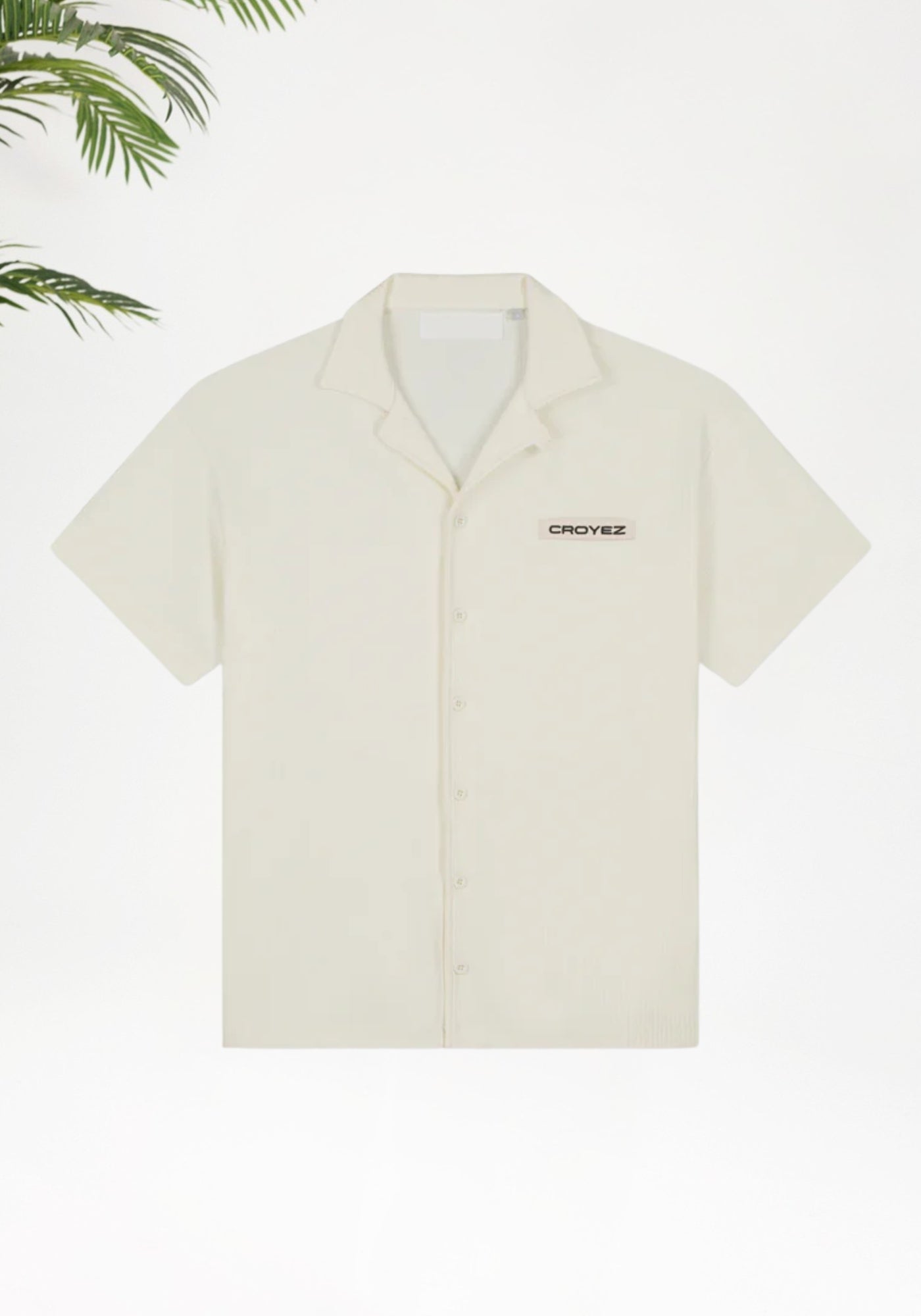 Cotton District Croyez Plisse Shirt T-Shirts OFF WHITE