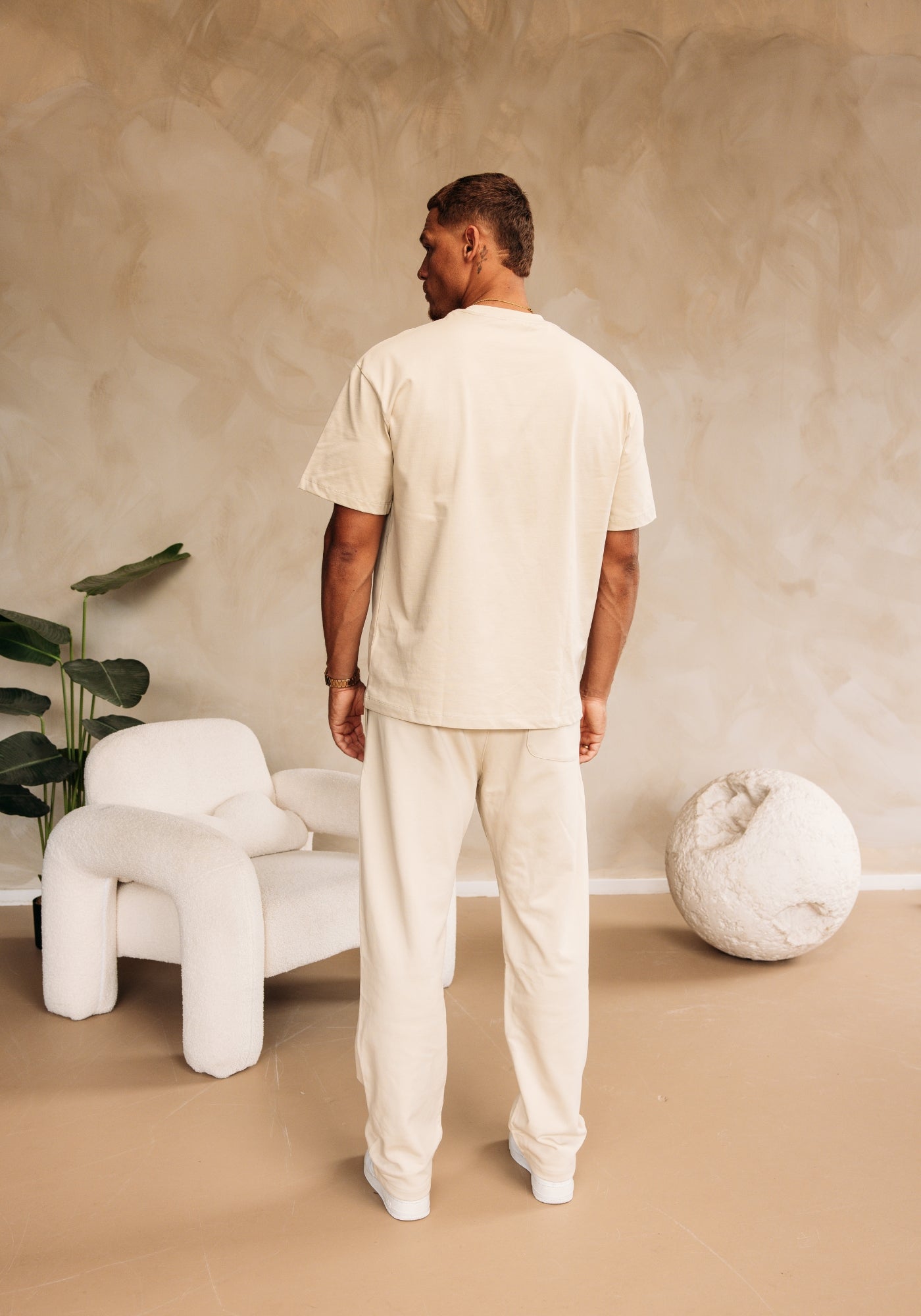 Cotton District ESSENTIAL JOGGERS Sets BEIGE