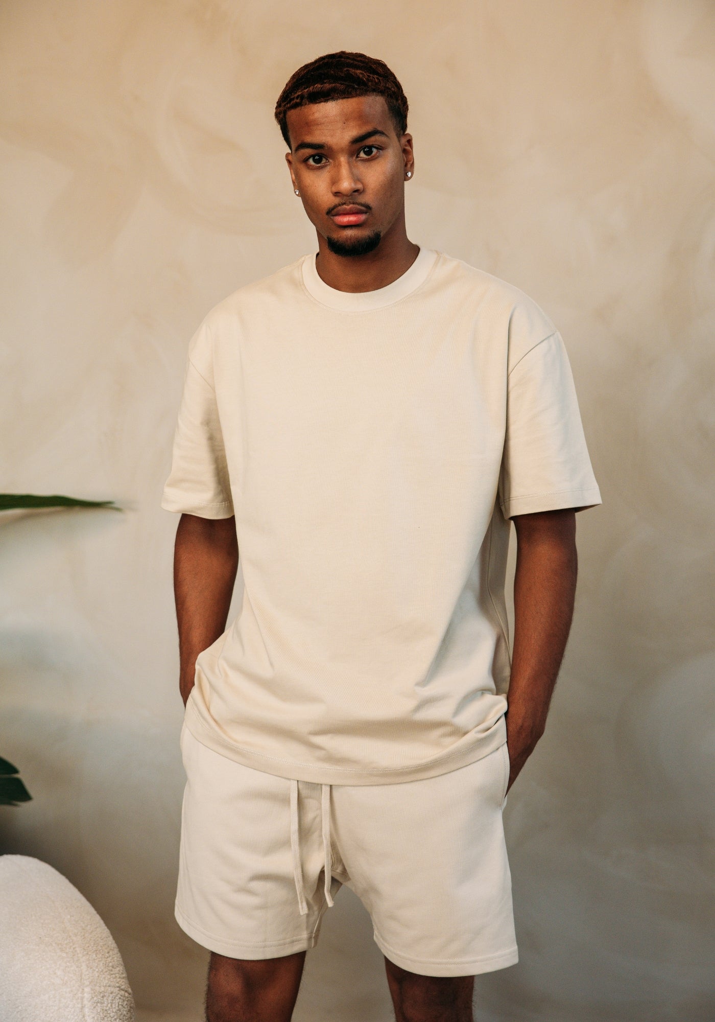 Cotton District ESSENTIAL SHORTS Shorts BEIGE