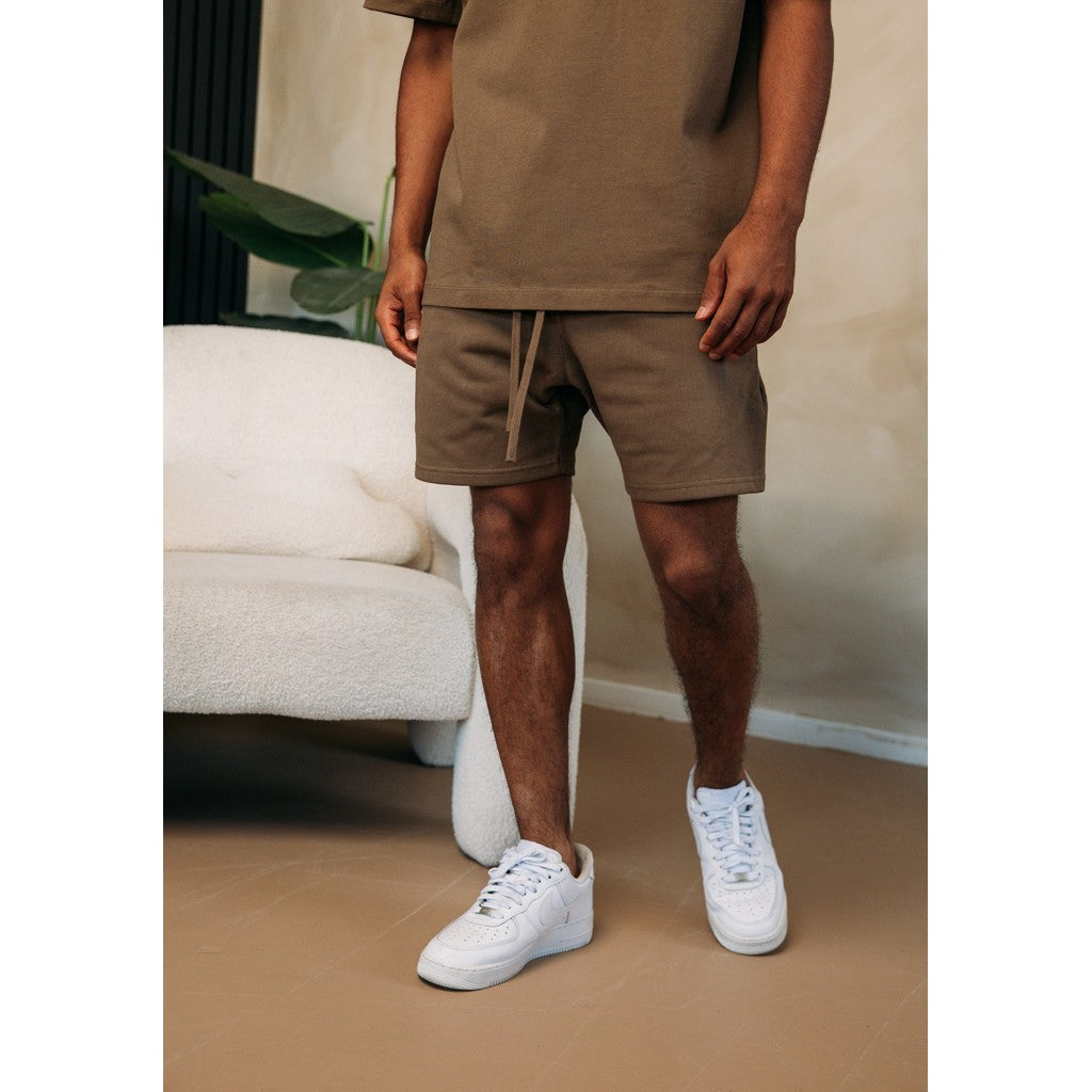 Cotton District ESSENTIAL SHORTS Shorts BROWN