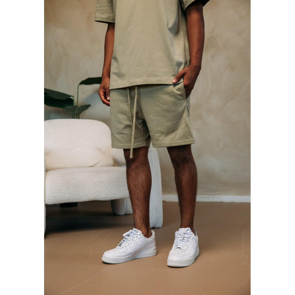 Cotton District ESSENTIAL SHORTS Shorts KHAKI GREEN