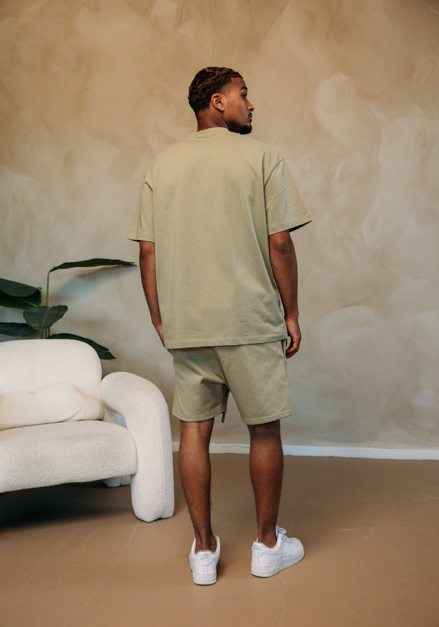 Cotton District ESSENTIAL SHORTS Shorts KHAKI GREEN