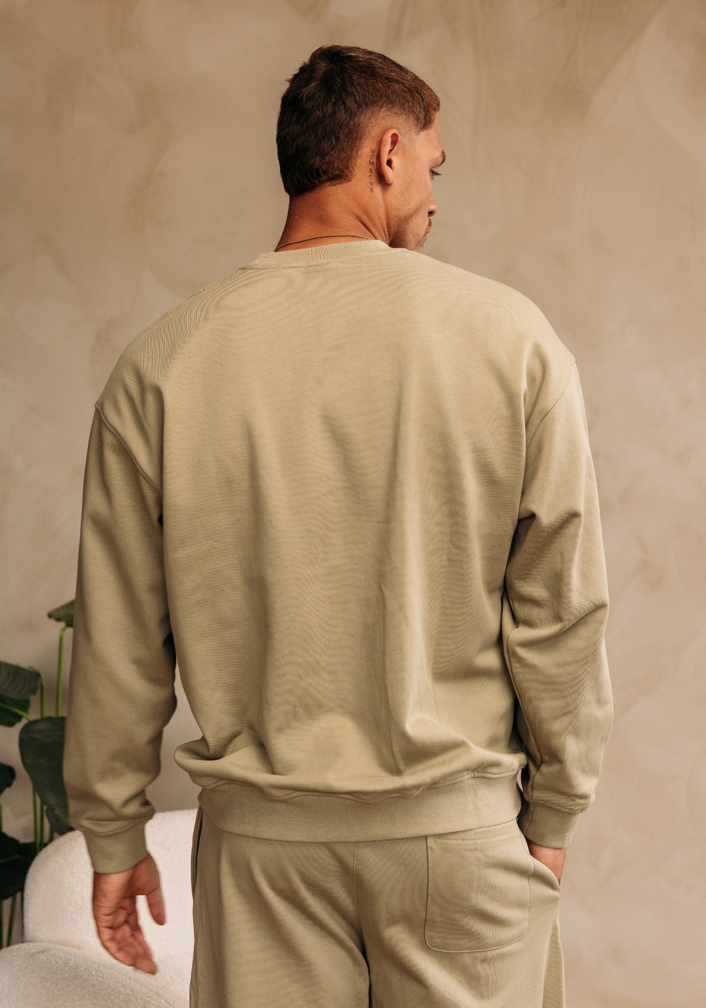 Cotton District ESSENTIAL SWEATER Sets KHAKI GREEN