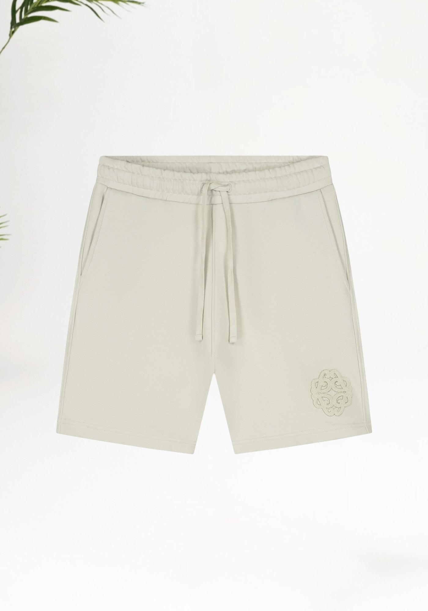 Cotton District Emblem Badge Sweat Shorts Shorts SAND
