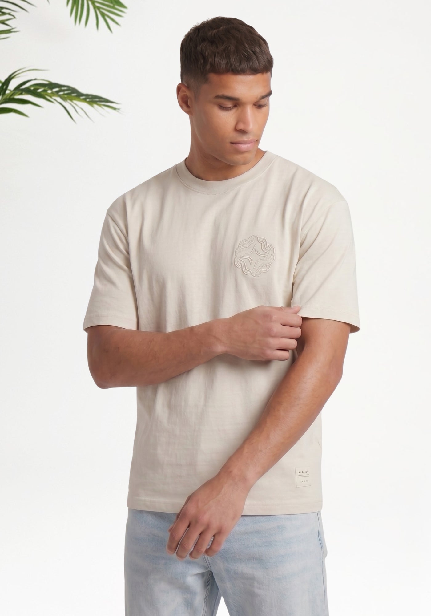 Cotton District Emblem Badge T-shirt T-Shirts SAND