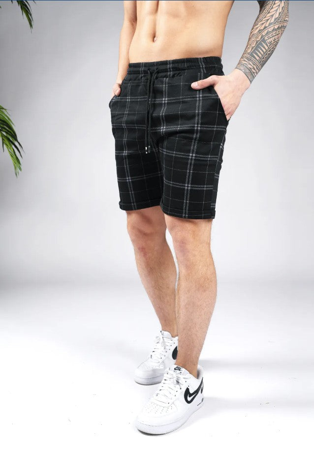 Cotton District FENCE SHORTS BLACK/GREY