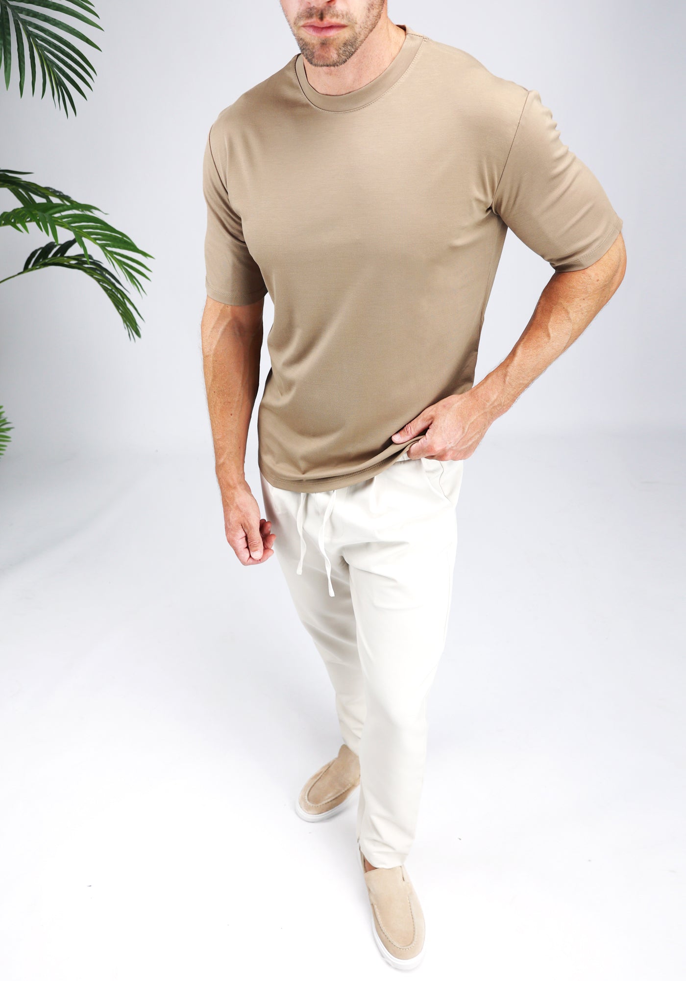 Cotton District GLOSS T-SHIRT T-Shirts BROWN