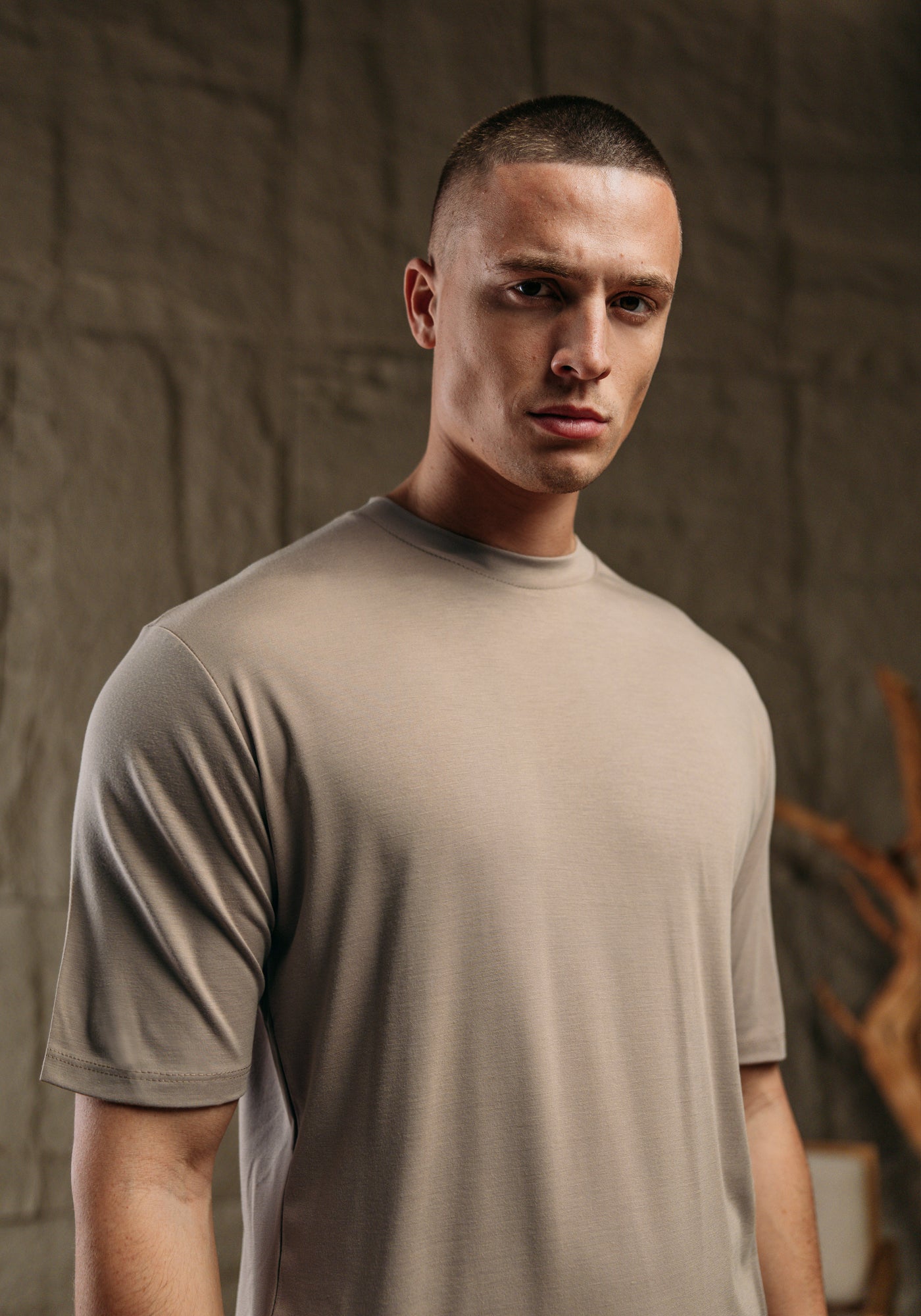 Cotton District GLOSS T-SHIRT T-Shirts STONE GREY