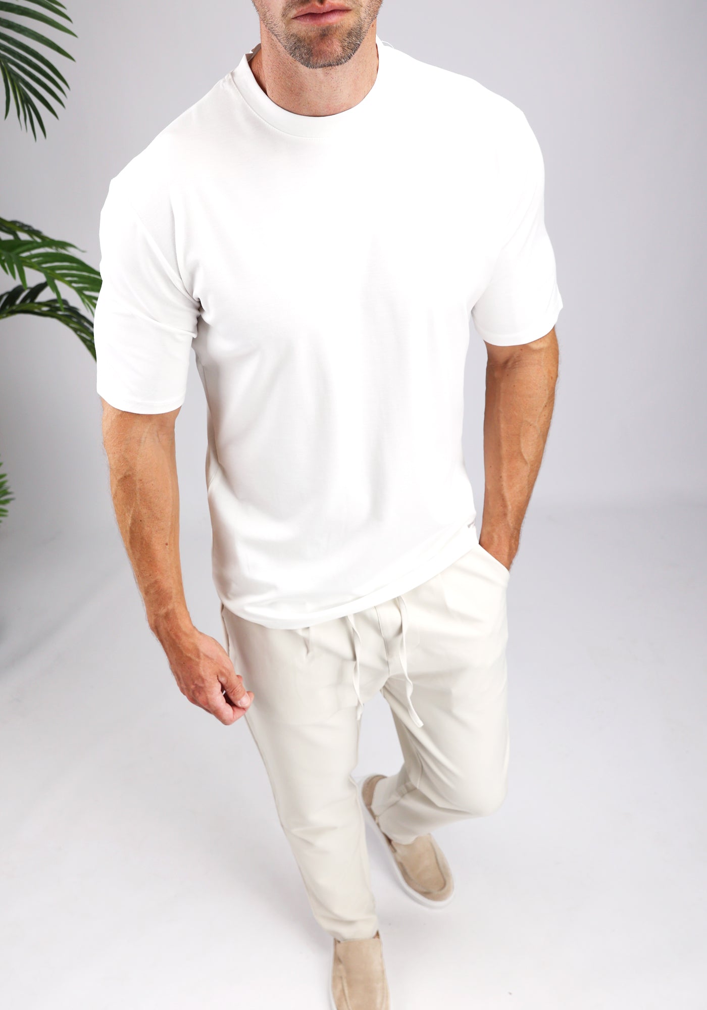 Cotton District GLOSS T-SHIRT T-Shirts WHITE