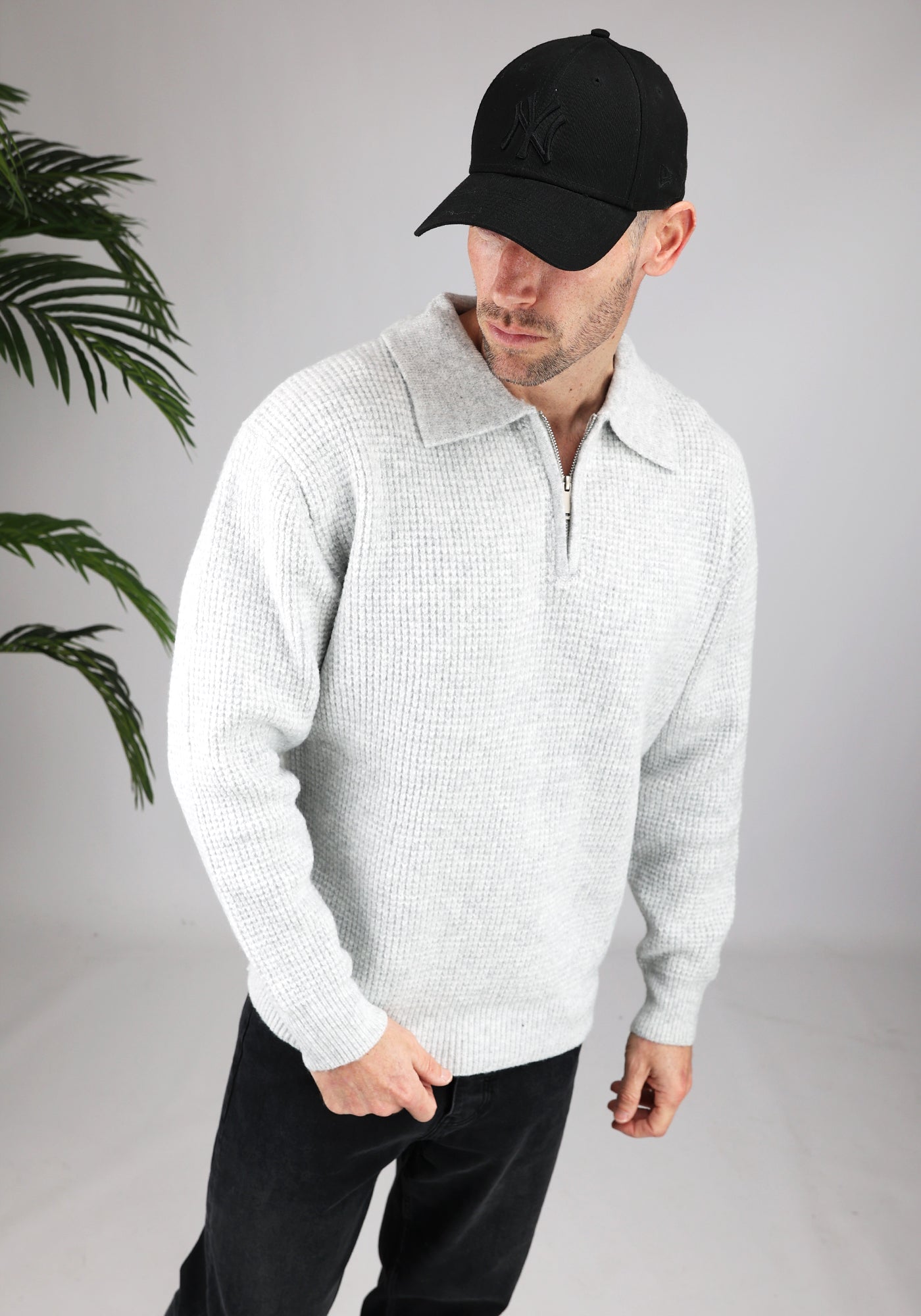 Cotton District HEAVY STRUCTURE ZIPPER GREY
