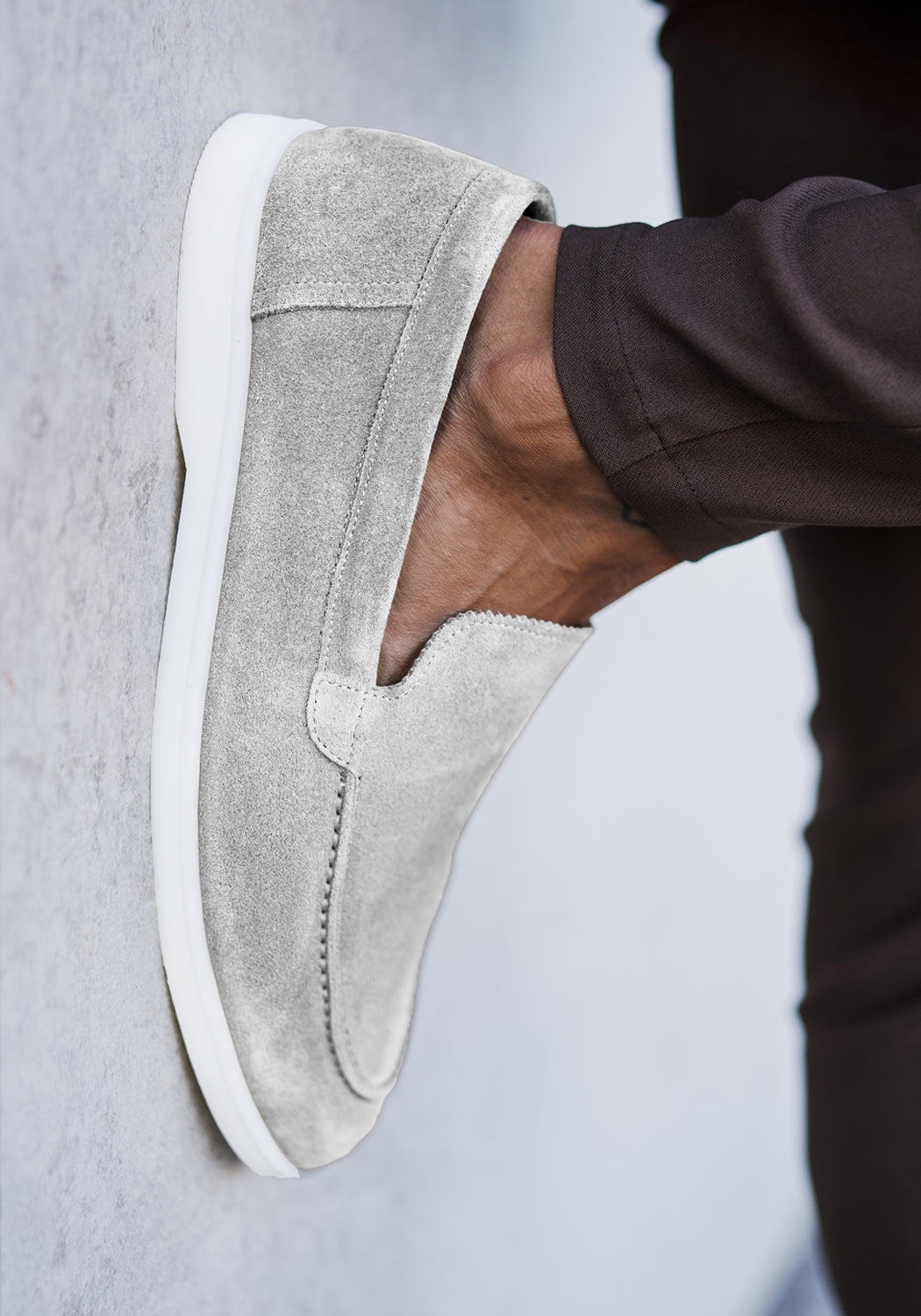 Cotton District LOAFERS SUEDE LOW GREY