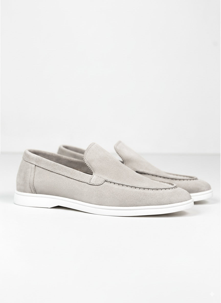 Cotton District LOAFERS SUEDE LOW GREY